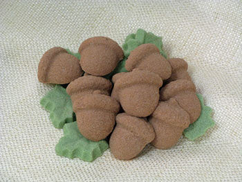 Tea Sugars shaped like acorns and leaves